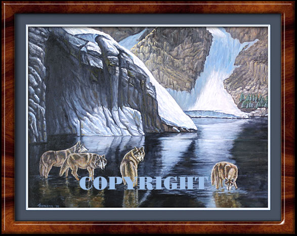 Wolves - Oil on Canvas