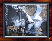 Wolves - Oil on Canvas